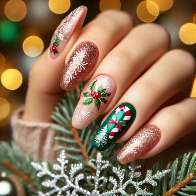 今日はネイルサロンでクリスマスネイルにしてきました💅  クリスマスシーズン🎄
みなさんも一緒にチャットで盛り上がりませんか？  #チャットレディ #ライバー女子 #日払い #お金の稼ぎ方 #クリスマス